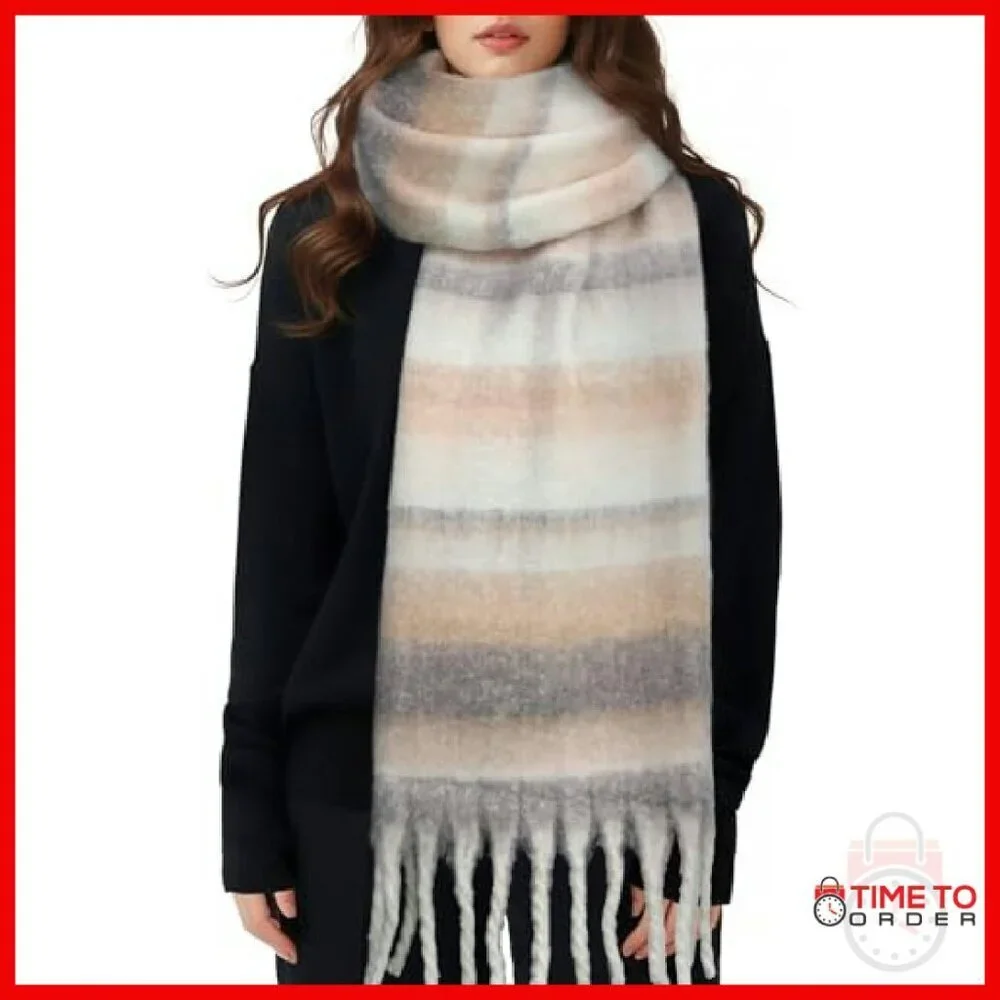 Oversized Chunky Winter Scarf Shawl Wrap Cashmere Feel Soft Warm